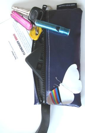 Recycled billboard wrist purses made for Clemenger BBDO staff